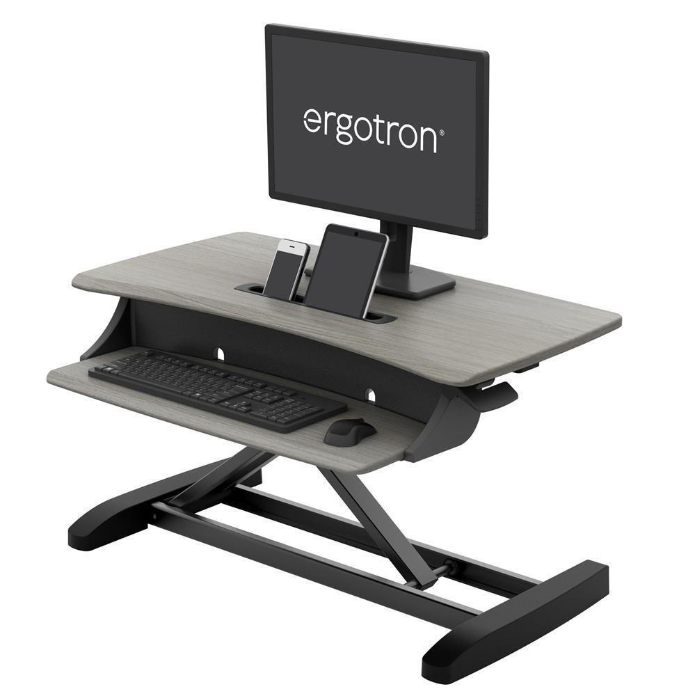 Ergotron WorkFit-Z mini Steh-Sitz Arbeitsplatz mit 31,8 cm Höhenverstellung von Ergotron