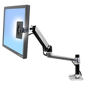 ergotron Monitor-Halterung LX 45-241-026 silber für 1 Monitor, Tischklemme, Tischbohrung von Ergotron