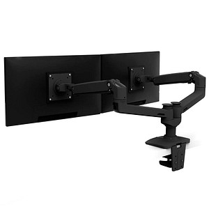 ergotron Monitor-Halterung LX Dual Side-by-Side 45-245-224 schwarz für 2 Monitore, Tischklemme, Tischbohrung von Ergotron