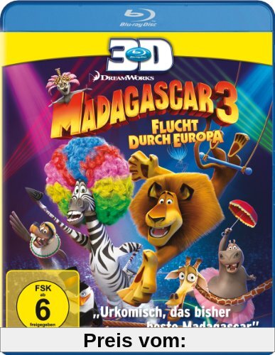 Madagascar 3 - Flucht durch Europa [3D Blu-ray] von Eric Darnell