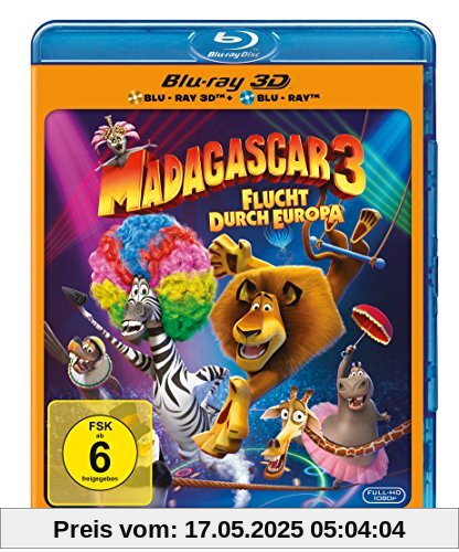 Madagascar 3 - Flucht durch Europa [3D Blu-ray] von Eric Darnell