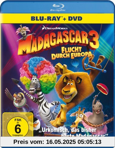 Madagascar 3: Flucht durch Europa (+ DVD) [Blu-ray] von Eric Darnell