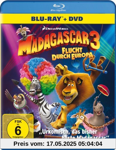 Madagascar 3: Flucht durch Europa (+ DVD) [Blu-ray] von Eric Darnell