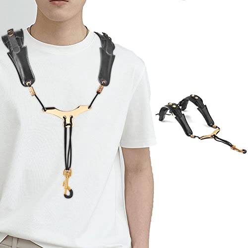 Saxophongurt Leder Verstellbares Saxophon Schultergurt Saxophon Lanyard Musical Instrument Accessoires von Ericetion