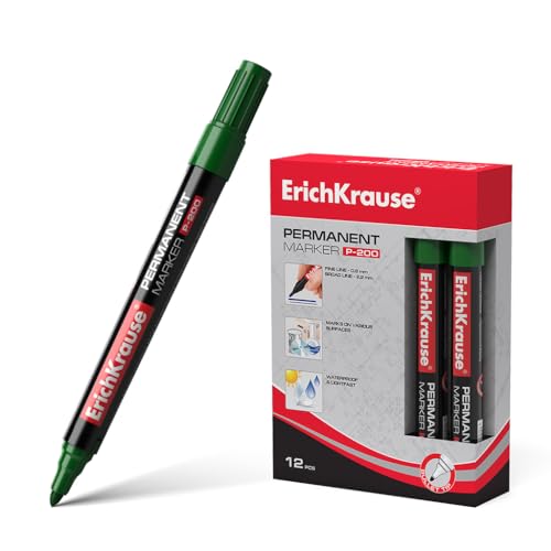 ERICHKRAUSE Erichkrause Permanentmarker P-200, kugelförmige Spitze, wasserdicht und UV-beständig, Grün ERICHKRAUSE Erichkrause Permanentmarker P-200, kugelförmige Spitze, wasserdicht und UV-beständig, Grün von Erich Krause