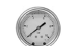 Manometer Ø 63 mm unten, 1/4, 0-6 bar Edelstahlgehäuse mit Glyzerin, mit Dämpfer von Erik Færgemann A/S