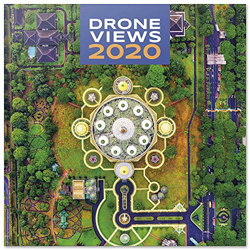 ERIK® Drone Views Wandkalender/Broschürenkalender 2020 30x30cm (aufgeklappt 30x60cm im Hochformat) von Erik