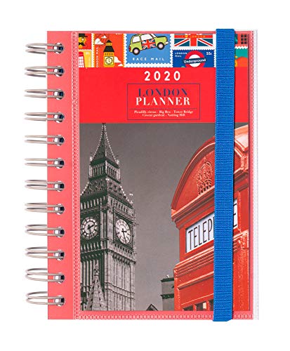 ERIK® LONDON, Agenda 2020; Taschenkalender mit Tagesplaner, von Januar bis Dezember von Erik