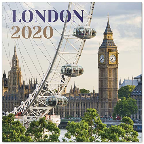 ERIK® London Wandkalender/Broschürenkalender 2020 30x30cm (aufgeklappt 30x60cm im Hochformat) von Erik
