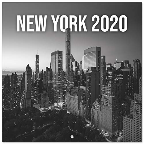 ERIK® New York S/W Wandkalender/Broschürenkalender 2020 30x30cm (aufgeklappt 30x60cm im Hochformat) von Erik