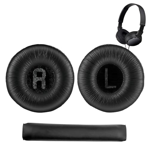 1 Paar Ersatz-Ohrpolster und 1 Kopfbügel für JBL Tune600 T500BT T450 T450BT JR300BT Kopfhörer(Passt Nicht zu Tune600btnc) mit Memoryschaum, Ergonomisches Design, Einfache Installation von Erioscar