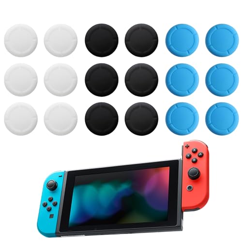 9 Paar Silikon Joystick Kappen für Nintendo Switch, 18 Stück Thumbstick Kappen für Switch Lite, 3D Joystick Schutzhüllen, Ersatzkappe für Controller Grips, Ersatzteile für Besseren Grip und Schutz 9 Paar Silikon Joystick Kappen für Nintendo Switch, 18 Stück Thumbstick Kappen für Switch Lite, 3D Joystick Schutzhüllen, Ersatzkappe für Controller Grips, Ersatzteile für Besseren Grip und Schutz von Erioscar