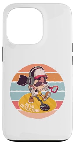 Erkennen von Cartoon Man Treasure Hunters Hobby Kopfhörer Hülle für iPhone 13 Pro von Erkennen von Cartoon Man Treasure Hunters Hobby