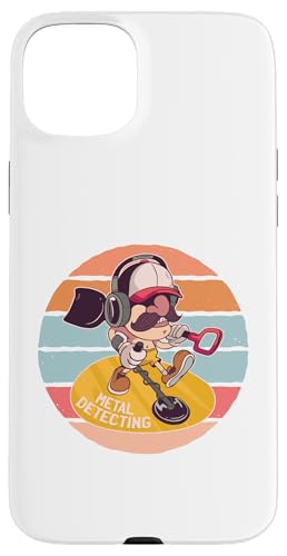 Erkennen von Cartoon Man Treasure Hunters Hobby Kopfhörer Hülle für iPhone 15 Plus von Erkennen von Cartoon Man Treasure Hunters Hobby