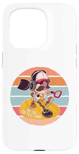 Erkennen von Cartoon Man Treasure Hunters Hobby Kopfhörer Hülle für iPhone 15 Pro von Erkennen von Cartoon Man Treasure Hunters Hobby
