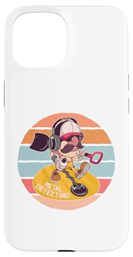 Erkennen von Cartoon Man Treasure Hunters Hobby Kopfhörer Hülle für iPhone 15 von Erkennen von Cartoon Man Treasure Hunters Hobby