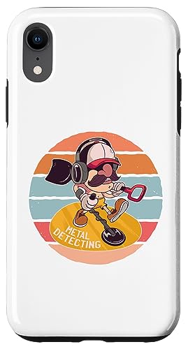 Erkennen von Cartoon Man Treasure Hunters Hobby Kopfhörer Hülle für iPhone XR von Erkennen von Cartoon Man Treasure Hunters Hobby
