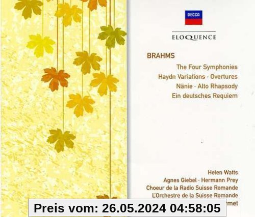 Brahms: Symphonies No. 1-4 von Ernest Ansermet