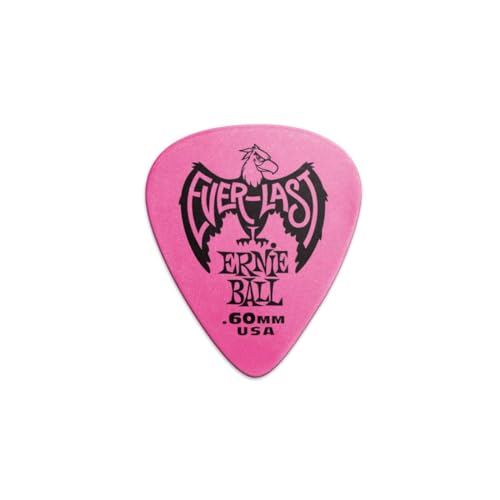 Ernie Ball Everlast-Plektron, 0,60 mm, pink, 12 Stück von Ernie Ball
