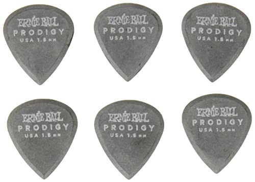 Ernie Ball 1,5 mm Mini Prodigy Plektren, 6er-Pack, Schwarz von Ernie Ball