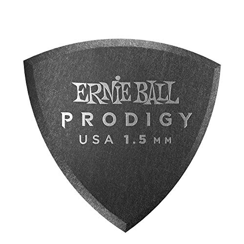 Ernie Ball 1,5 mm Shield Prodigy Plektren, 6er-Pack, Schwarz von Ernie Ball