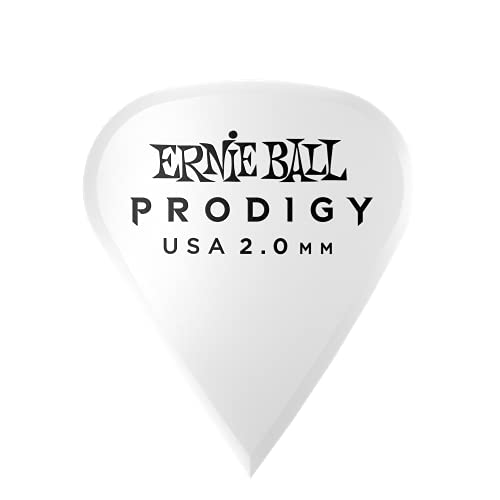 Ernie Ball 2,0 mm Sharp Prodigy Plektren, 6er-Pack, Weiß von Ernie Ball