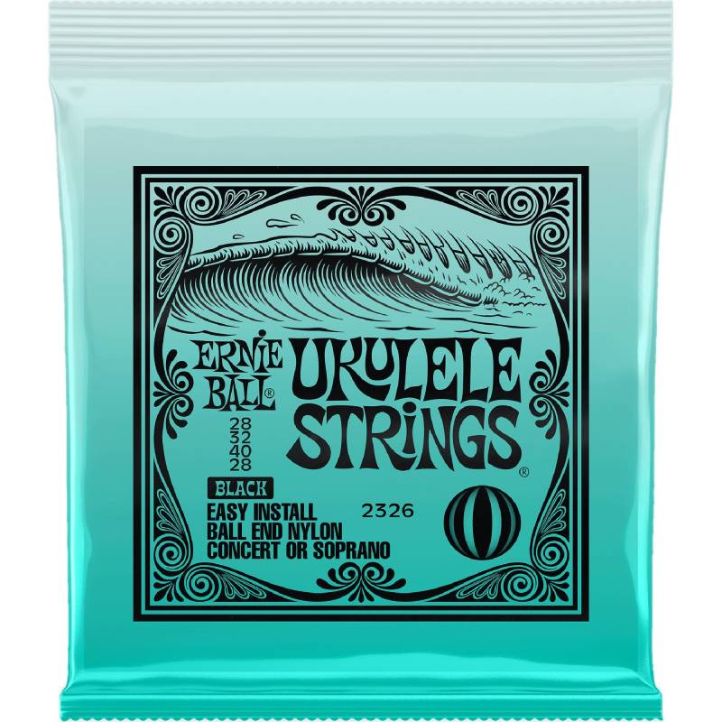 Ernie Ball 2326 Ukulele Strings Black Concert Ukulele Strings von Ernie Ball