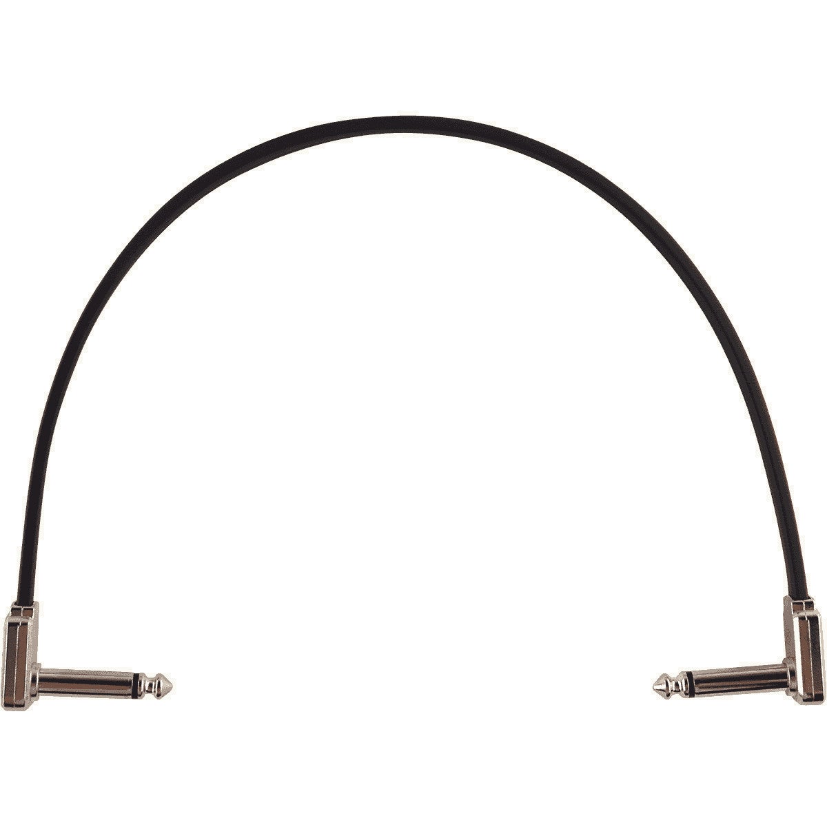 Ernie Ball 6227 Flat Ribbon Patch Cable with Flat, Angled Jack Plugs (30cm, Black) von Ernie Ball