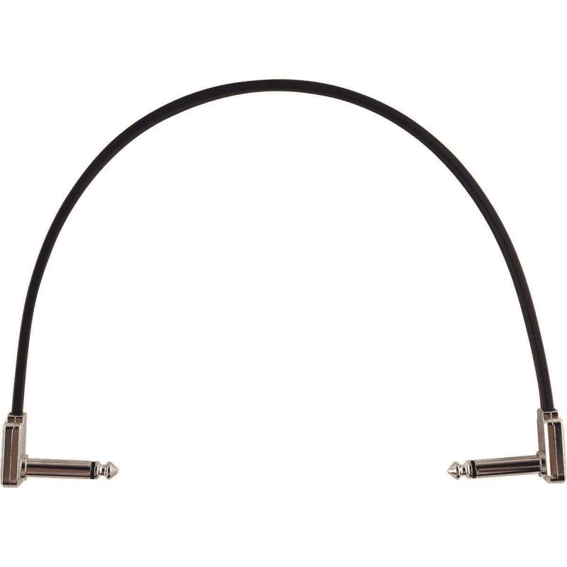 Ernie Ball 6227 Flat Ribbon Patch Cable with Flat, Angled Jack Plugs (30cm, Black) von Ernie Ball