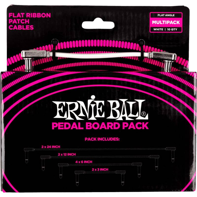 Ernie Ball 6387 Flat Ribbon Patch Cables Pedalboard Pack (Various Lengths) von Ernie Ball