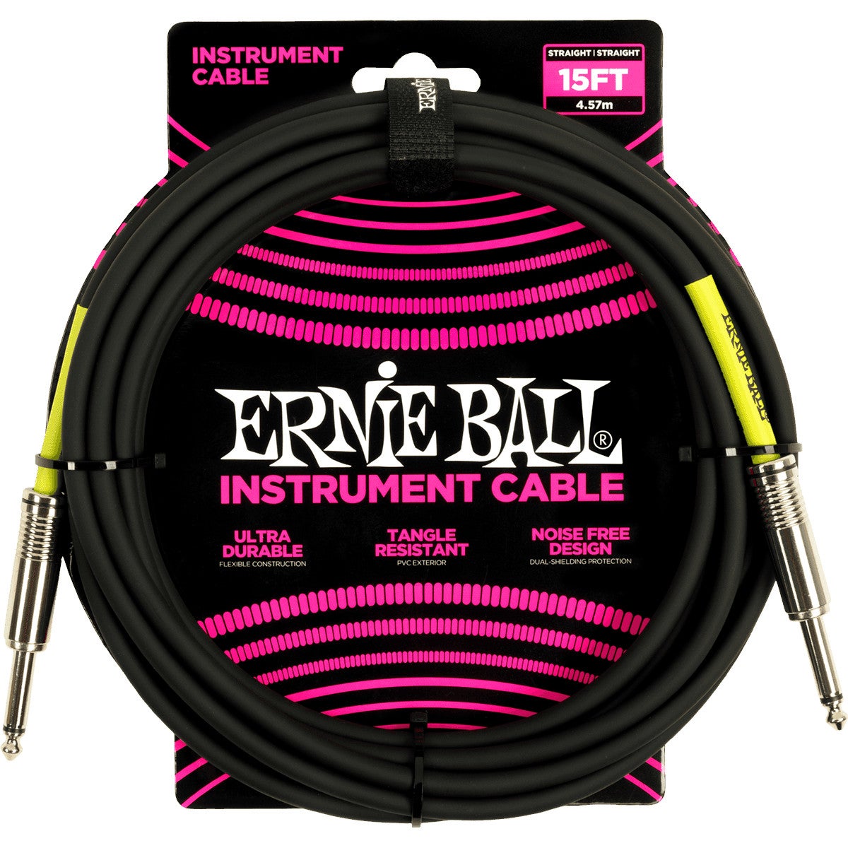 Ernie Ball 6399 Mono Jack Instrument Cable, 4.5m (Black) von Ernie Ball