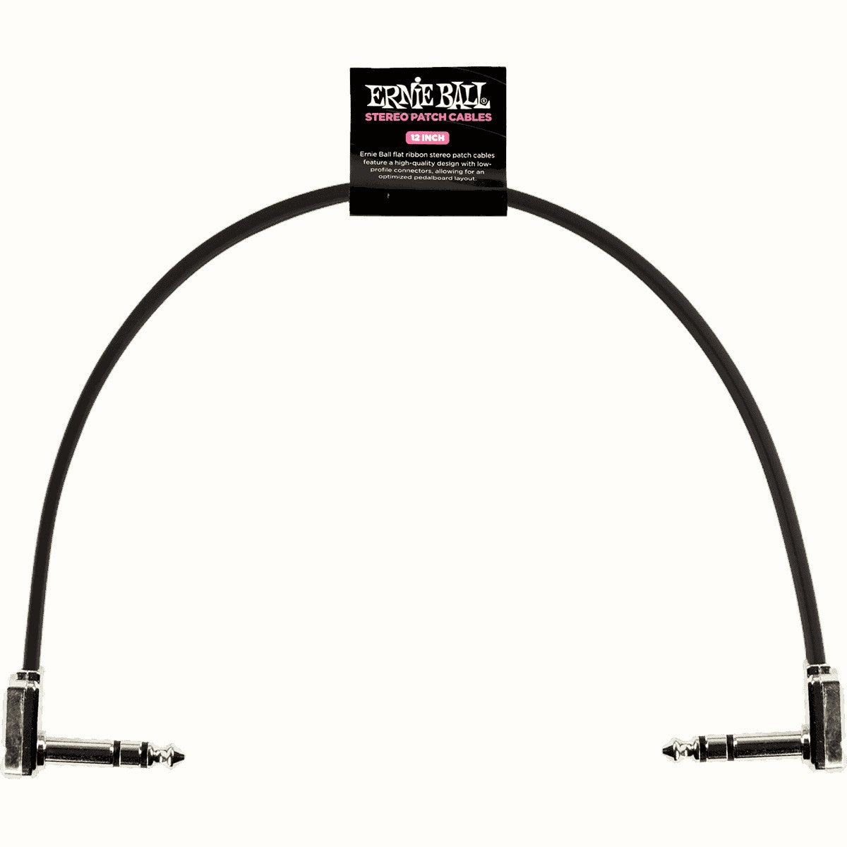Ernie Ball 6409 Right-Angled Stereo Patch Cable, 30cm (Black) von Ernie Ball