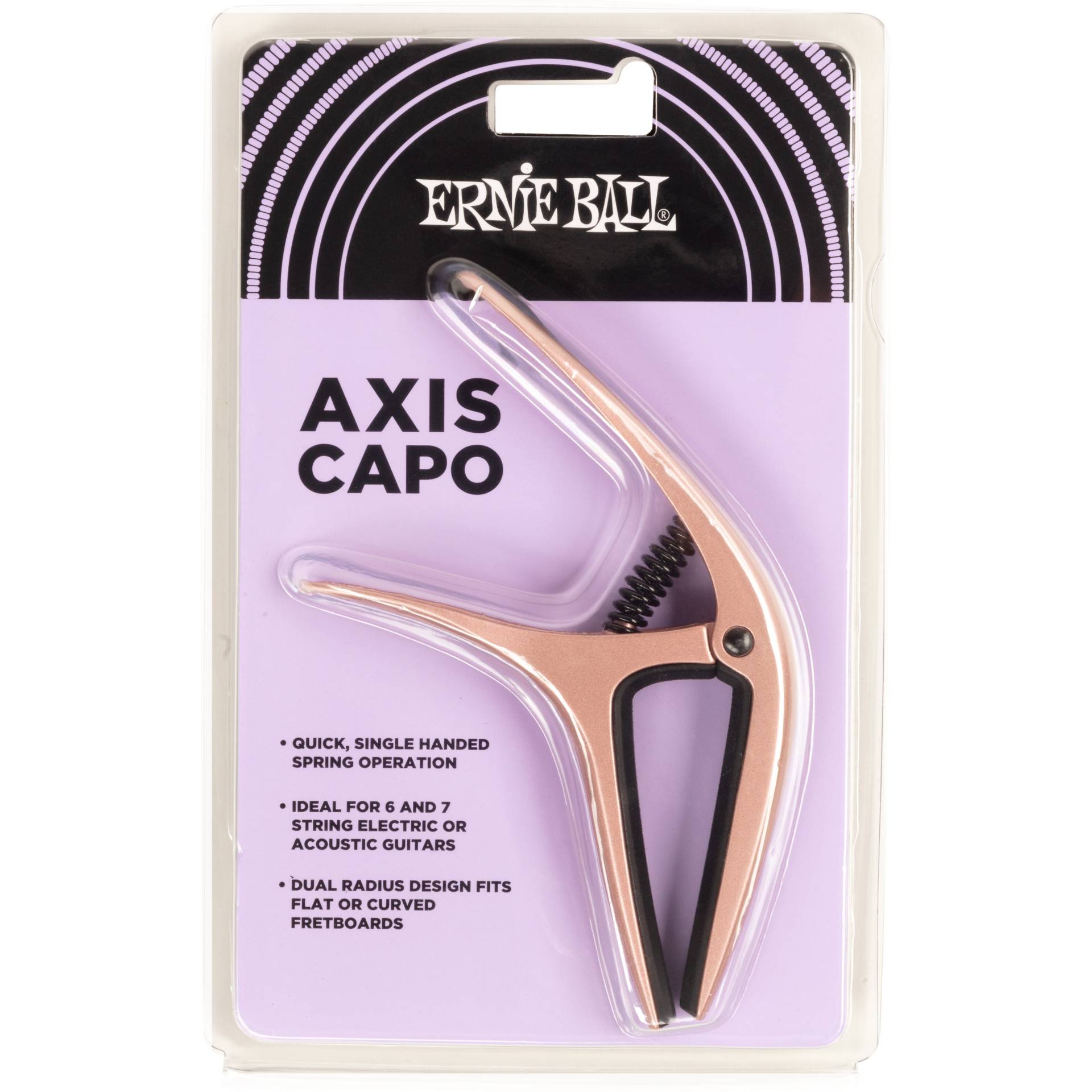 Ernie Ball 9605 Axis Capo Rose Gold Satin Universal Capo Ernie Ball 9605 Axis Capo Rose Gold Satin Universal Capo von Ernie Ball