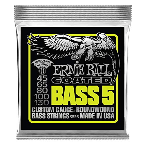 Ernie Ball Bass 5 Slinky Cobalt E-Bass-Saiten, Stärke 45-130 von Ernie Ball