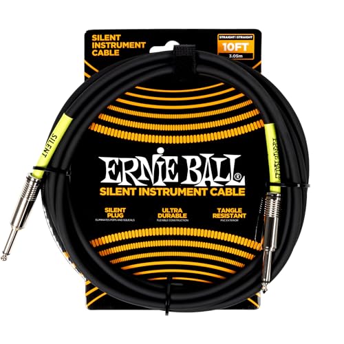 Ernie Ball Classic Geräuschloses Instrumentenkabel, Gerade/Gerade 3m - Schwarz Ernie Ball Classic Geräuschloses Instrumentenkabel, Gerade/Gerade 3m - Schwarz von Ernie Ball