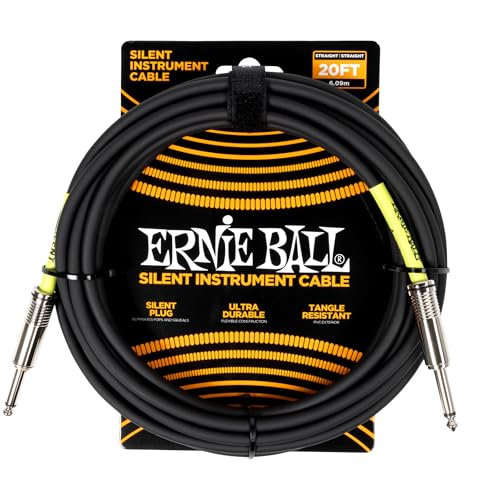 Ernie Ball Classic Geräuschloses Instrumentenkabel, Gerade/Gerade 6m - Schwarz Ernie Ball Classic Geräuschloses Instrumentenkabel, Gerade/Gerade 6m - Schwarz von Ernie Ball