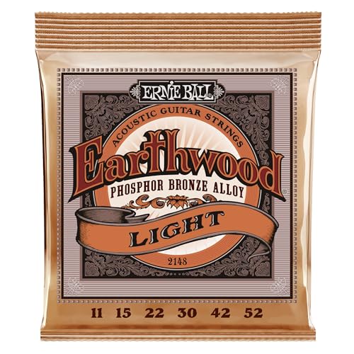Ernie Ball Earthwood Light Akustik-Gitarrensaiten, Phosphor-Bronze, Stärke 11–52 Ernie Ball Earthwood Light Akustik-Gitarrensaiten, Phosphor-Bronze, Stärke 11–52 von Ernie Ball