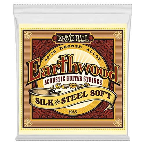 Ernie Ball Earthwood Silk & Steel Soft Akustik-Gitarrensaiten, 80/20-Bronze, Stärke 11–52 von Ernie Ball