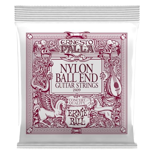 Ernie Ball Ernesto Palla klassische Gitarrensaiten mit Kugelenden, Schwarz und Gold von Ernie Ball