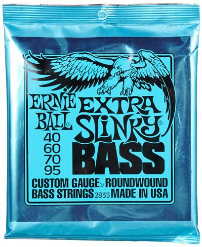 Ernie Ball Extra Slinky Nickel Wound E-Bass-Saiten, Stärke 40-95 von Ernie Ball