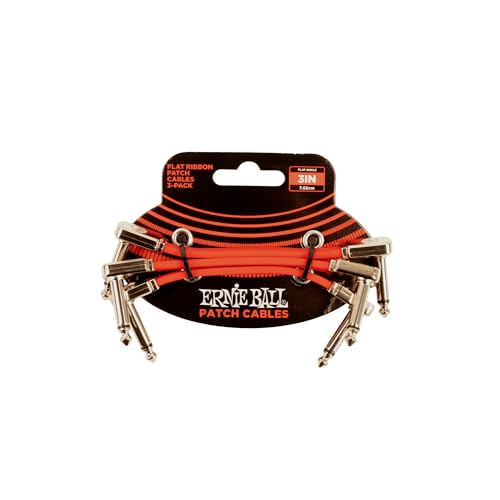 Ernie Ball Flachband-Patchkabel, 3er-Pack, 7,62 cm, Rot Ernie Ball Flachband-Patchkabel, 3er-Pack, 7,62 cm, Rot von Ernie Ball