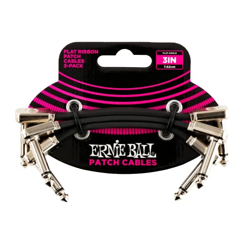 Ernie Ball Flachband-Patchkabel, 3er-Pack, 7,62 cm von Ernie Ball