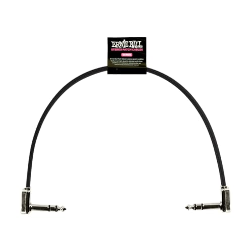 Ernie Ball Flaches Stereo-Patchkabel 30,48 cm - Schwarz von Ernie Ball