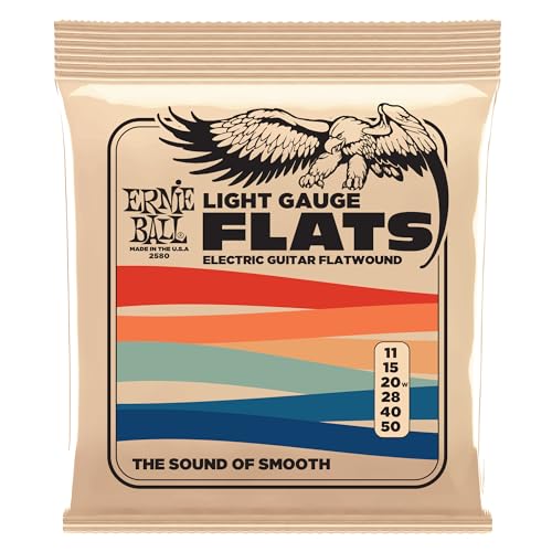 Ernie Ball Flats, Flatwound-Saiten für E-Gitarren - Light, 11-50 von Ernie Ball