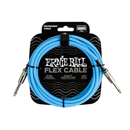 Ernie Ball Flex Instrumentenkabel gerade/gerade 3,05 m (10 ft) - Blau von Ernie Ball