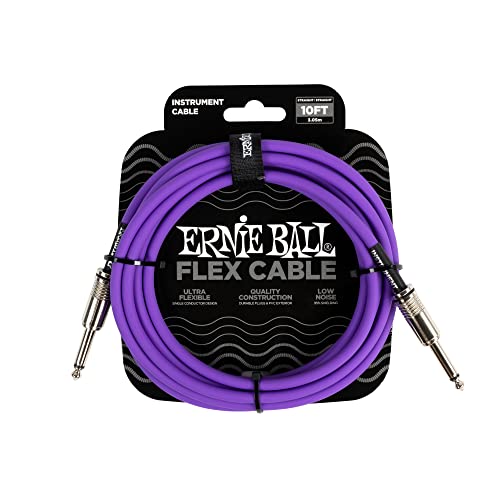 Ernie Ball Flex Gitarrenkabel gerade/gerade 3,05 m (10 ft) - Lila von Ernie Ball