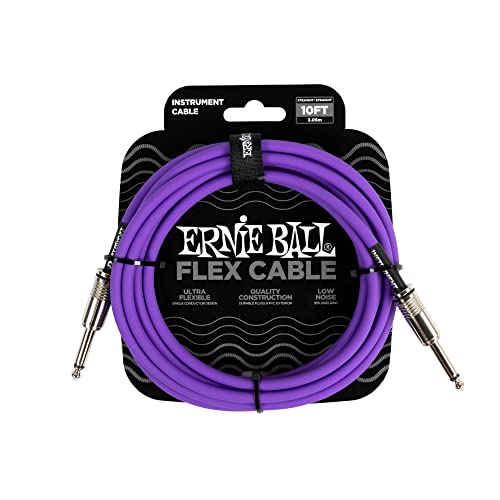 Ernie Ball Flex Instrumentenkabel gerade/gerade 3,05 m (10 ft) - Lila von Ernie Ball