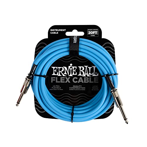 Ernie Ball Flex Gitarrenkabel gerade/gerade 6,1 m (20 ft) - Blau von Ernie Ball