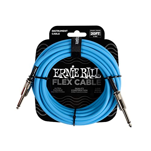 Ernie Ball Flex Instrumentenkabel gerade/gerade 6,1 m (20 ft) - Blau von Ernie Ball