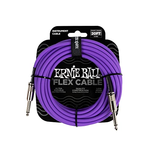 Ernie Ball Flex Gitarrenkabel gerade/gerade 6,1 m (20 ft) - Lila von Ernie Ball